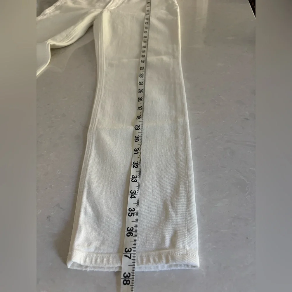 Agolde Willow Mid-Rise Slim Cut White Jeans - Picture 6 of 8